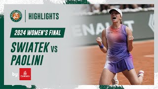 Swiatek vs Paolini Final Highlights  RolandGarros 2024 [upl. by Gothar462]