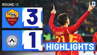 ROMAUDINESE 31  HIGHLIGHTS  Dybala fires Giallorossi to home win  Serie A 202324 [upl. by Rabassa]