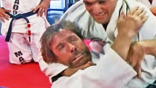 Chuck Norris Picks A Fight With Rickson Gracie And Gets CHOKED OUT [upl. by Willetta]