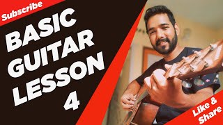 Basic Guitar Lesson 4 Chords and Strumming for Beginners in Hindi by Acoustic Pahadi [upl. by Theall193]