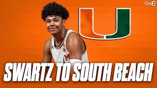 Austin Swartz COMMITS to Miami Hurricanes  Jim Larranaga beats FSU UConn VT Georgia and Indiana [upl. by Fabozzi]