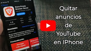 Ver YouTube sin anuncios en IOS  No YouTube vanced  Brave [upl. by Nairam]