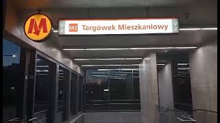 Metro Warszawa stacja Targówek Mieszkaniowy M2 [upl. by Arria]