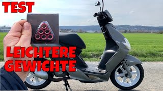 TEST Was bringen leichtere Gewichte beim Roller Wir testen es  Vorher Nachher Vergleich [upl. by Suzetta13]