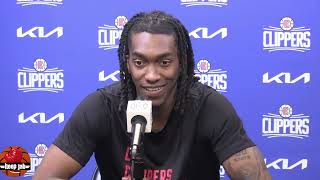 Terance Mann 31924 Clippers Practice Press Conference HoopJab NBA [upl. by Niliak]