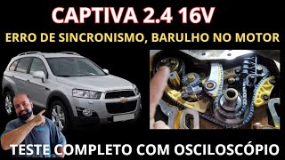 CAPTIVA 2 4 16V Erro de sincronismo barulho no motor sem força troca completa do kit de corrente [upl. by Lledraw]