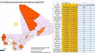 Comment réaliser une carte dépidémie dans ArcGIS Cas du covid19 au Mali [upl. by Tdnarb807]