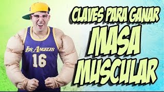 Cómo GANAR MASA MUSCULAR 💪 3 PILARES BÁSICOS para coger MÚSCULO Y VOLUMEN [upl. by Yelrah]