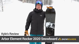 Kyles ReviewArbor Element Rocker Snowboard 2020Snowboardscom 13 45 [upl. by Raynah]