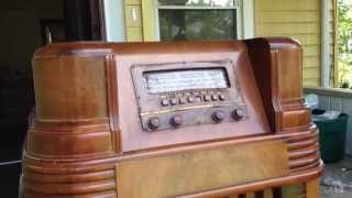 Salvaged Philco 41280 Floor Model Vintage Radio P1 [upl. by Elocim201]