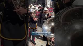 Royal Marines march through Gibraltar to mark 360th anniversary [upl. by Frieder124]