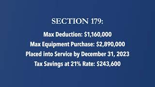 Section 179 Tax Deduction 2023 CCG [upl. by Rebba]