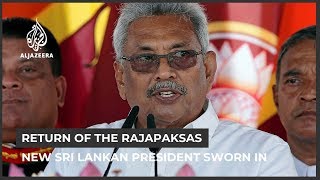 Gotabaya Rajapaksa sworn in as Sri Lankas new president [upl. by Sumerlin]