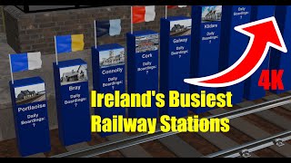 Irelands TOP 50 BUSIEST Railway Stations COMPARED 2024 4K [upl. by Adroj]