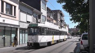 De Lijn Antwerpen tramlijn 24 route oude gekoppelde PCCs coupled old [upl. by Valli]