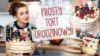 Prosty TORT urodzinowy z owocami Zobacz jak przygotować perfekcyjny biszkopt Z nami Ci się uda [upl. by Neyu]