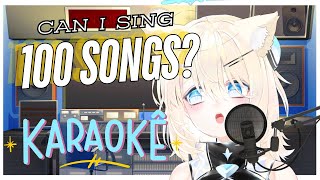 100 SONGS IN ONE SITTING KARAOKE CHALLENGE【ARCHIVED KARAOKE】 [upl. by Jodi]