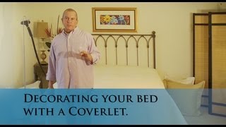 Making your bed with a Coverlet and Duvet Cover wwwverolinenscom [upl. by Grof854]