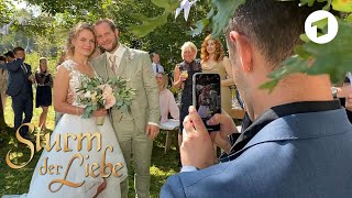 Backstage beim quotSturmquot Majas und Florians Traumhochzeit  Sturm der Liebe [upl. by Martijn294]