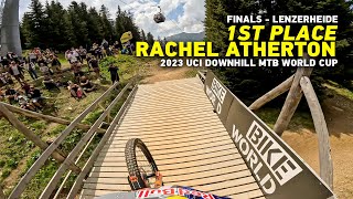 GoPro Rachel Atherton WINS  FINALS 1st Place Run  2023 UCI Downhill MTB World Cup in Lenzerheide [upl. by Aamsa]