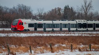 ORS January 26 2024  Ottawa’s OTrain Stadler FLIRT DMUs in tests [upl. by Elrebma]