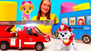 Video für Kinder  Paw Patrol Spielzeuge auf Deutsch Lana und Marshall suchen das Feuerwehrauto [upl. by Ijneb760]