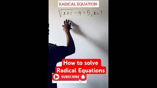 Stepbystep guide on how to solve Radical Equations viralmathshorts [upl. by Phillis]