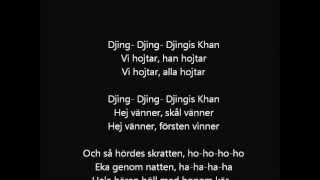 Vikingarna Djinghis Khan Lyrics [upl. by Ydassac]