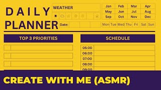 Create Daily Planner With Me in Canva  ASMR [upl. by Atiuqehs]