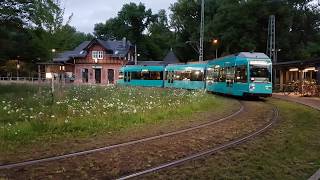 VGF Straßenbahn Typ R Linie 17 Einfahrt NeuIsenburg Stadtgrenze [upl. by Nnayllas414]