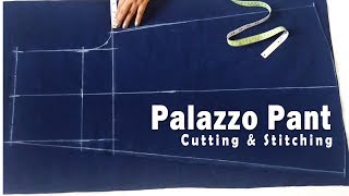 Very Easy Palazzo Pant Cutting and Stitching Plazo Cutting For Beginners  Style by Radhika [upl. by Bergstein]