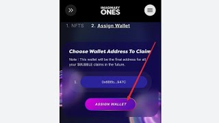 How to Link  Assign Your Wallet with Imaginary Ones Bubble Airdrop  Bubble Claiming amp Listing [upl. by Hymie]