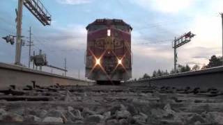 Railroad freight train runs over camera [upl. by Elbertina972]