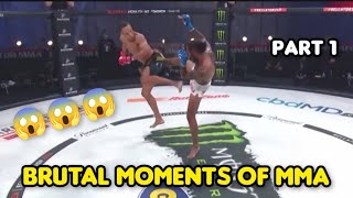 MMA IS SCARE Brutal Moments of MMA Part 1 [upl. by Aketahs]