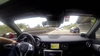 MercedesBenz SLK 250 CDI Driving on Autobahn  POV [upl. by Broderic485]