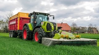 CLAAS ARION  SCHUITEMAKER  Fresh grass feeding [upl. by Neeloc]