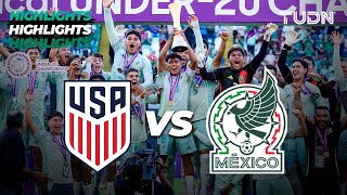 HIGHLIGHTS  Estados Unidos 12 México  CONCACAF Sub20 Championship  TUDN [upl. by Feriga]