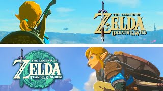 Zelda Tears of the Kingdom Final Trailer VS Breath of the Wild Final Trailer [upl. by Tavi]