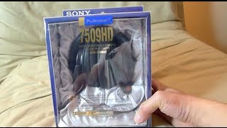 Genuine Sony MDR7509HD headphones unboxing [upl. by Seema]