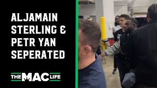 Aljamain Sterling and Petr Yan separated backstage [upl. by Persis958]