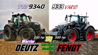 Deutz WARRIOR 9340 TTV VS FENDT 933 Vario PowerSizePerformanceInnovations Comparison 2022 [upl. by Silber]