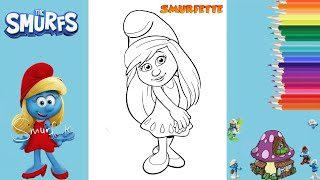 Smurfette Coloring  The Smurfs  How to color [upl. by Eseneg]