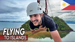 Flying Over El Nido Insane IslandtoIsland Zipline Adventure Palawan Philippines 🇵🇭 [upl. by Dehlia]