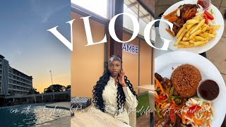 VLOG  GHANA TRAVEL VLOG🇬🇭 WHAT I EAT BRAIDS FAIL I GOT SICK AND MORE [upl. by Auqinahc]