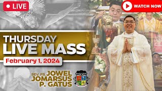 FILIPINO LIVE MASS TODAY ONLINE II FEBRUARY 1 2024 II FR JOWEL JOMARSUS GATUS [upl. by Katalin]