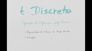 Equações de Diferenças  explicação e exemplo [upl. by Netsriik]