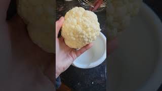 Cleaning home grown cauliflower [upl. by Elyrrad]