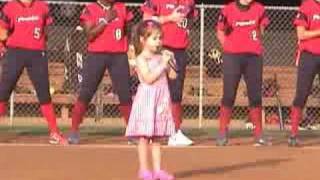 Kaitlyn Maher 4yo sings National Anthem at Washington Glory game 72608 [upl. by Rentschler964]