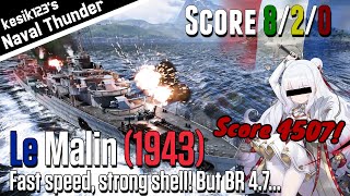 War Thunder Naval Fast strong But BR 47｜Le Malin 1943：Le Fantasque Class Destroyer｜2K QHD [upl. by Yvan]