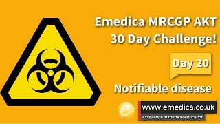 MRCGP AKT 30 Day Challenge  Day 20 Notifiable disease [upl. by Ingvar]